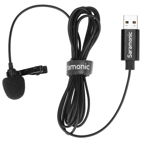 Микрофон проводной Saramonic SR-ULM10, разъем: USB, черный микрофон проводной saramonic sr ulm10 разъем usb черный