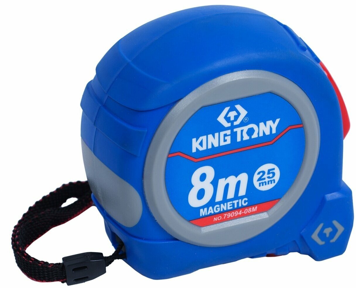 Рулетка измерительная 8 м, магнитный крюк KING TONY 79094-08M