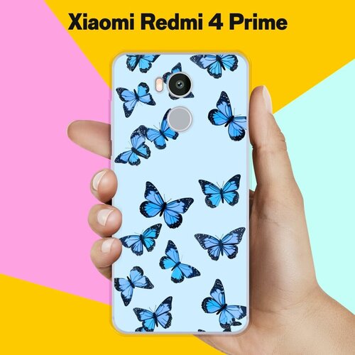 Силиконовый чехол на Xiaomi Redmi 4 Prime Бабочки / для Сяоми Редми 4 Прайм