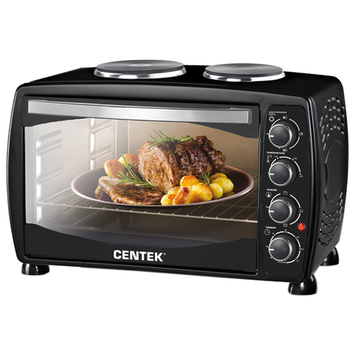 мини печь centek ct 1531 grill 1600 вт 42 л черный Мини-печь CENTEK CT-1531-42 Plate, черный