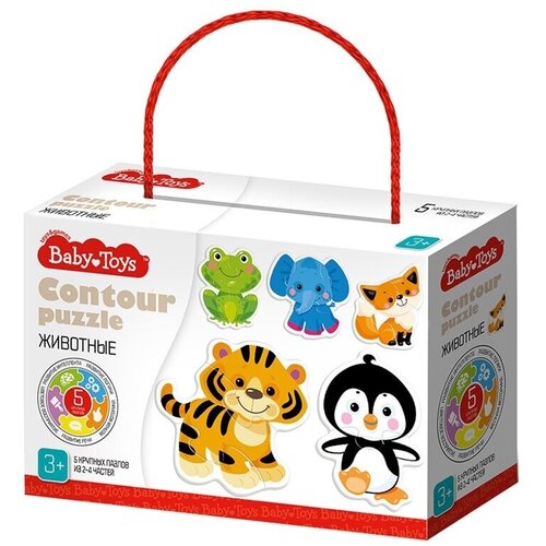 4117 Пазлы контурные Baby Toys Животные