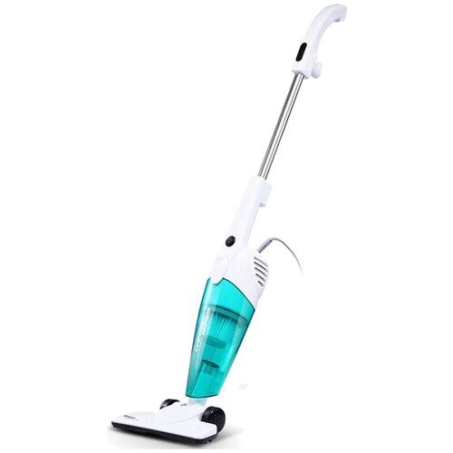 Пылесос Deerma DX118C RU, белый/бирюзовый deerma dx118c handheld vacuum cleaner portable dust collector 16000pa super suction 1 2l big capacity for home white and skyblue 1 year manufacturer