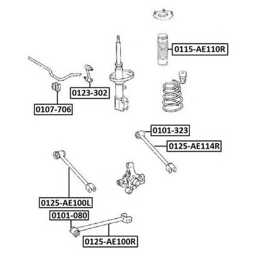 фото Сайлентблок рычага подвески asva 0101-323 для toyota corolla