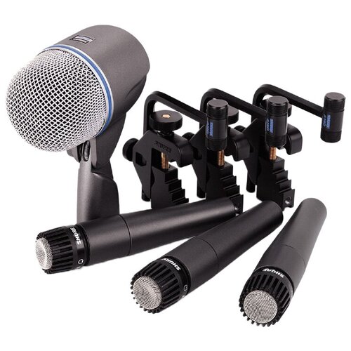 Shure DMK57-52, разъем: XLR 3 pin (M), черный, 4 шт shure a98d крепление к барабану для микрофонов beta 98 и sm98a