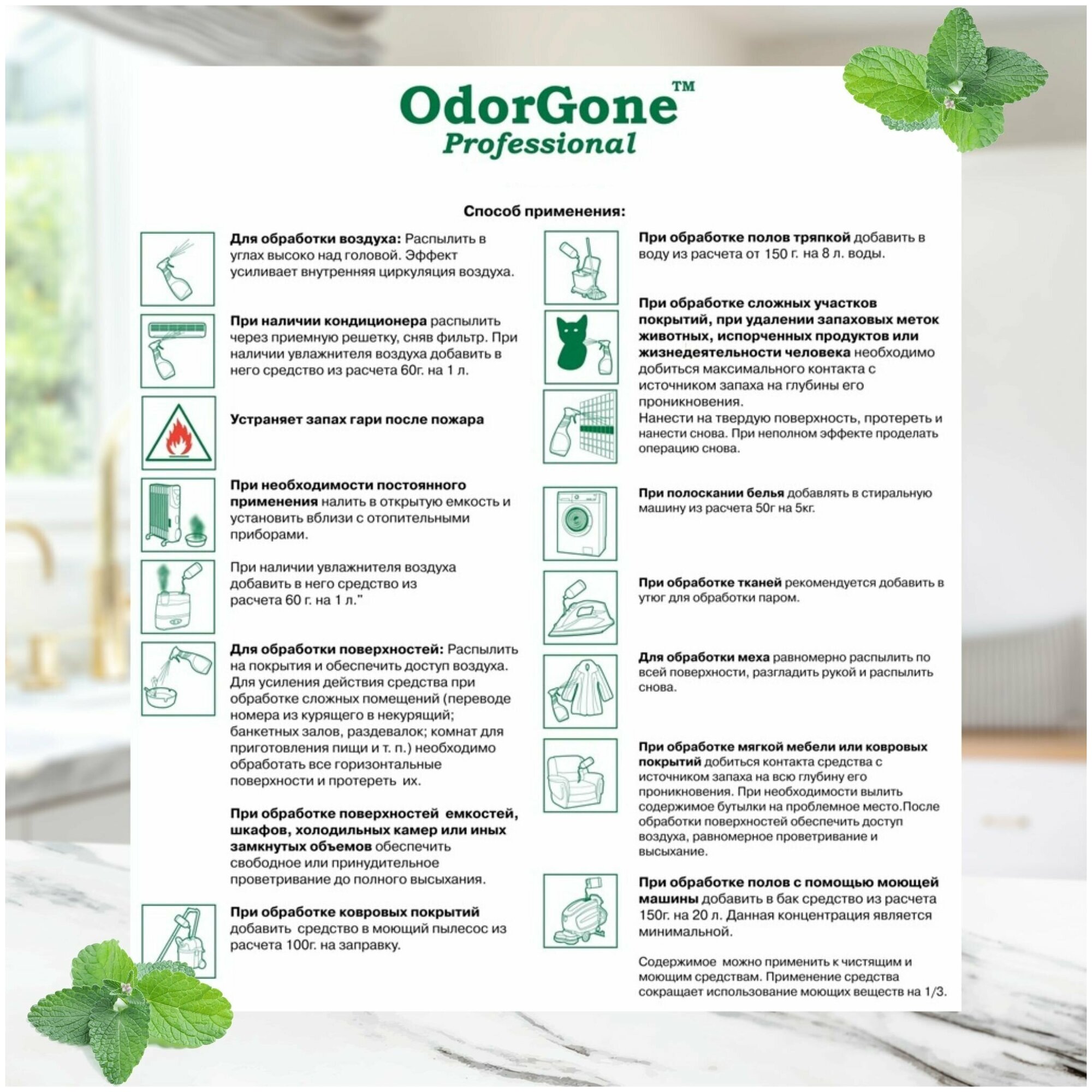 OdorGone Средство для удаления запахов Professional