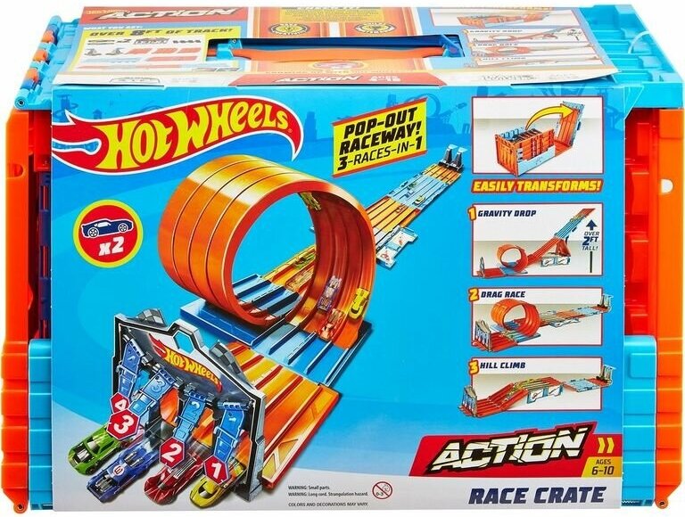Hot Wheels Экшн Автотрек Эпичная гонка (для 2-х игроков), GKT87