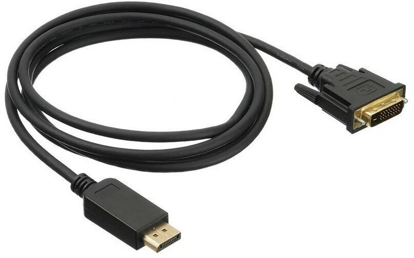 Кабель BURO 1.1v DisplayPort (m) - DVI-D (Dual Link) (m) 2м GOLD черный (bhp dpp_dvi-2)