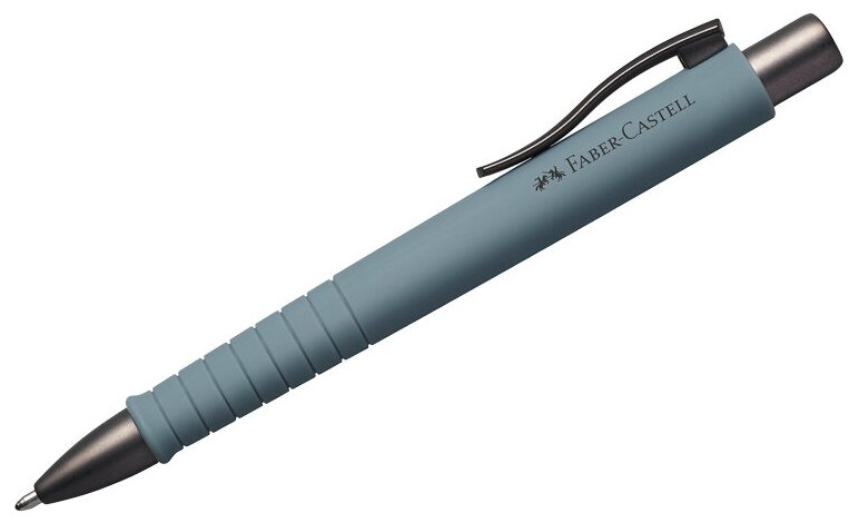 Ручка шариковая автоматическая Faber-Castell "Poly Ball Urban XB", синяя, 1,4мм, серый камень корп., 5 шт.