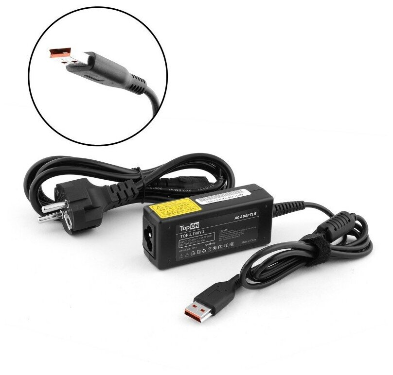 Блок питания TopON для Lenovo 20V 2A (Power USB) 40W ADL40WCA TOP-LT40Y3