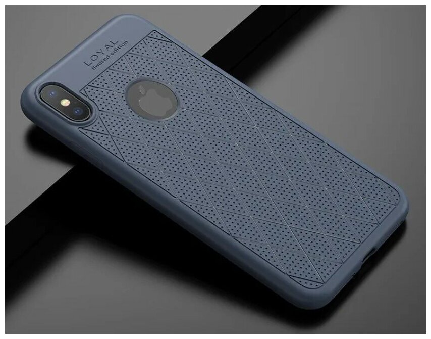 Чехол силиконовый для iPhone XS Max, HOCO, Admire series, синий