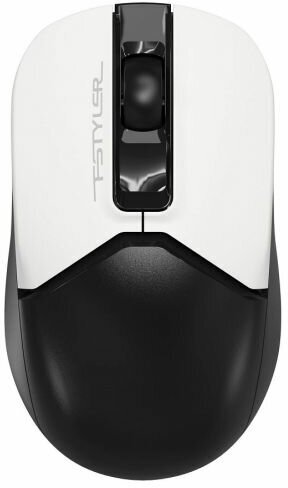 Мышь Wireless A4Tech Fstyler FB12 белый/черный оптическая (1200dpi) BT/Radio USB (3but) 1595332