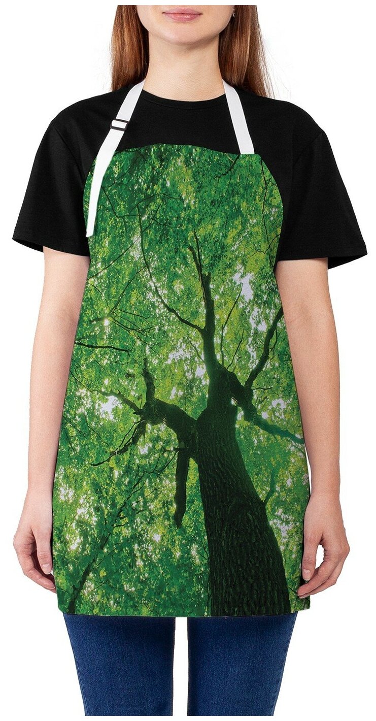 Фартук кухонный  Лесной мир   универсальный размер для женщин и мужчин  JoyArty