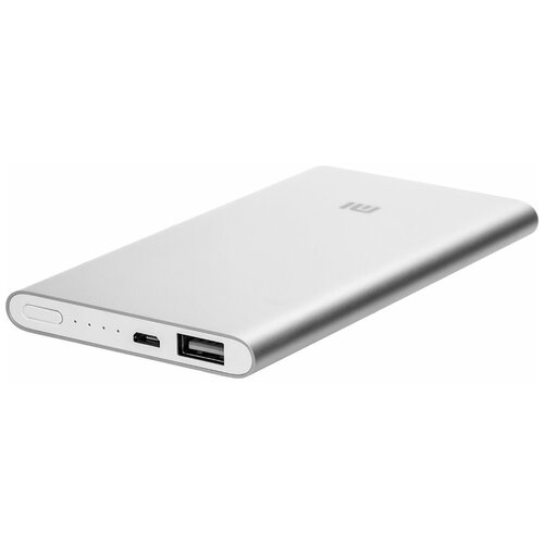 фото Внешний аккумулятор xiaomi mi power bank 2 5000mah silver plm10zm