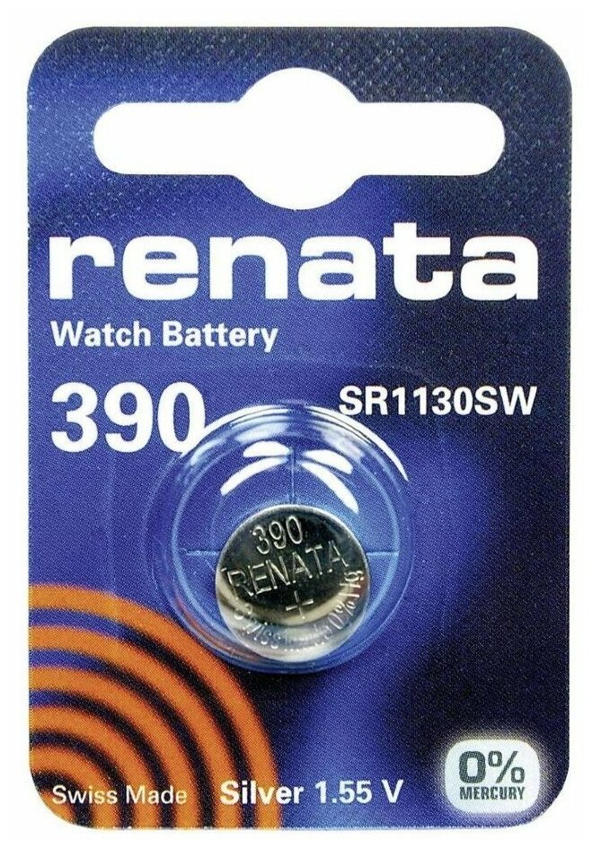 Батарейка Renata 390 SR54, 1 шт.