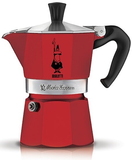 Кофеварка гейзерная BIALETTI Moka Express Rossa 4943, 6 п.