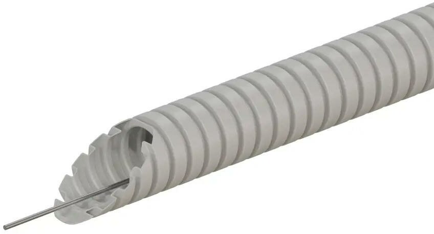 Труба гофрированная Экопласт HFFR D20 мм 100 м легкая с протяжкой цвет серый