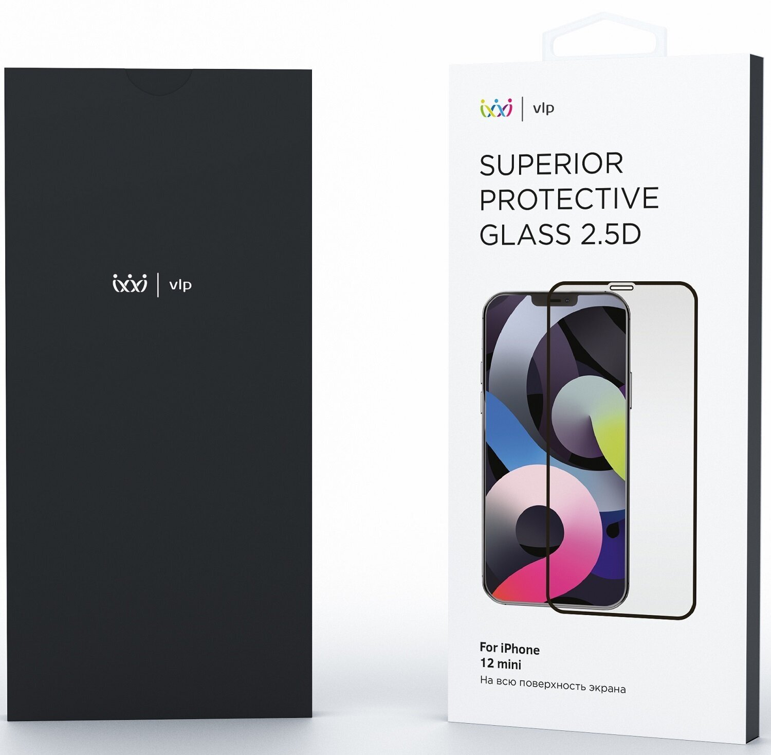 Защитное стекло для экрана VLP для Apple iPhone 12 mini, 64 х 131 мм, прозрачная, 1 шт, черный [vlp-25dgl20-54bk] Noname - фото №6