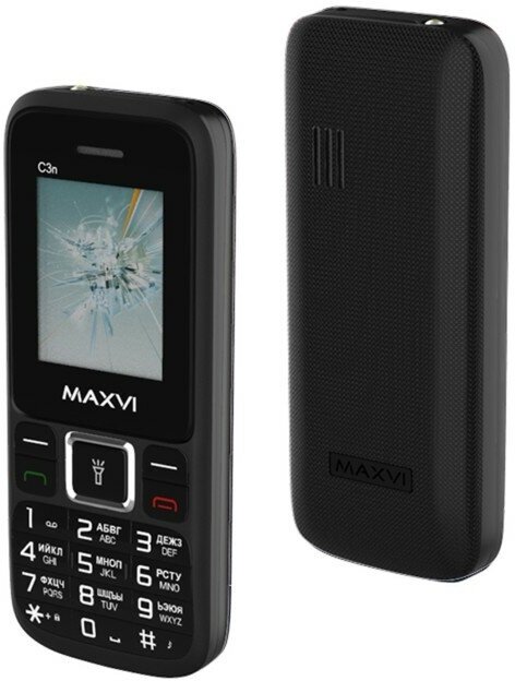 Телефон MAXVI C3n, 2 SIM, черный