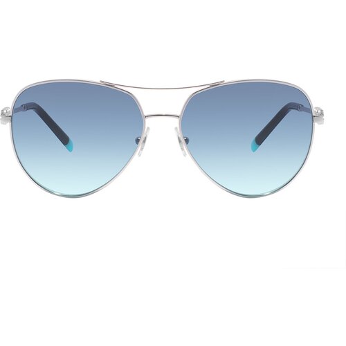 Солнцезащитные очки Tiffany, серебряный, голубой