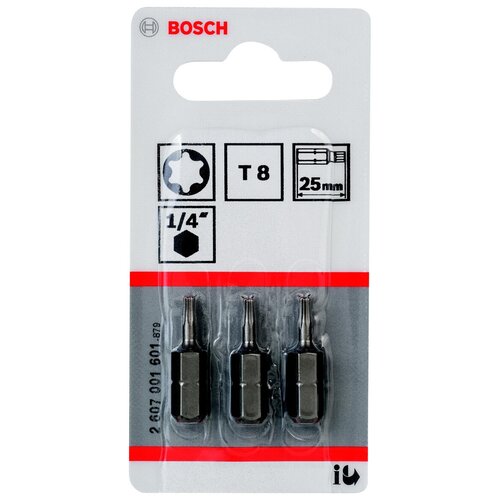 Bosch 3 БИТ 25ММ Torx T8 XH 2607001601 .