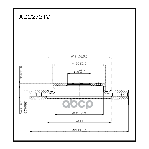 Диск Тормозной ALLIED NIPPON арт. ADC2721V