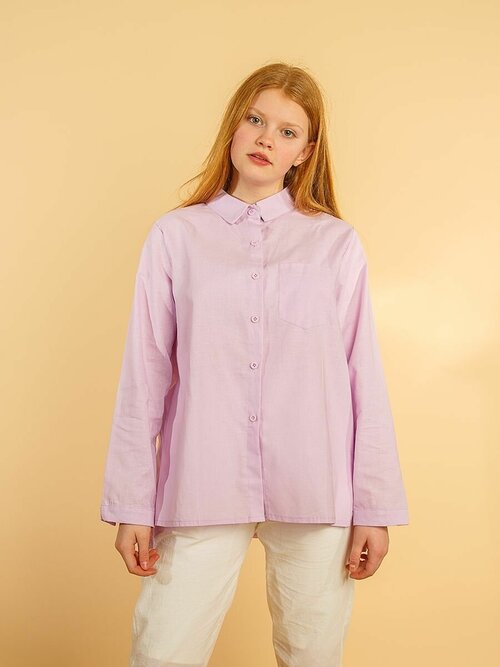 Школьная рубашка Modniki, размер 46, фиолетовый