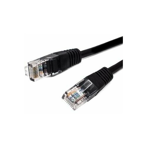 Патч-корд U/UTP 5e кат. 0.5м Filum FL-U5-0.5M-BK, кабель для интернета, 26AWG(7x0.16 мм), омедненный алюминий (CCA), PVC, чёрный
