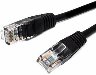 Патч-корд U/UTP 5e кат. 0.25м Filum FL-U5-0.25M-BK, кабель для интернета, 26AWG(7x0.16 мм), омедненный алюминий (CCA), PVC, чёрный