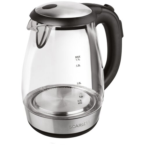 Чайник электрический Scarlett SC-EK27G60 стекло 18 л 2200 Вт подсветка чёрный 549300₽