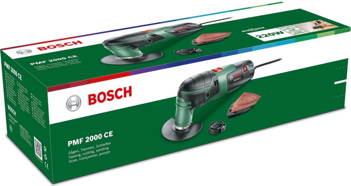 Многофункциональный инструмент Bosch PMF 2000 220Вт зеленый/черный - фотография № 4