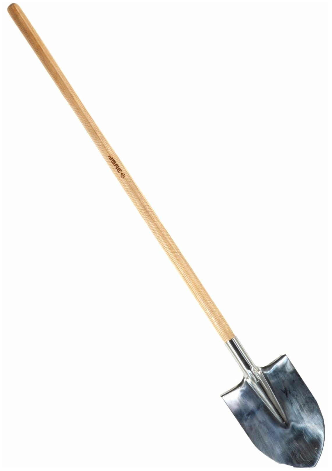 Лопата штыковая из нержавеющей стали, деревянный черенок, ЗУБР Профессионал - фотография № 2