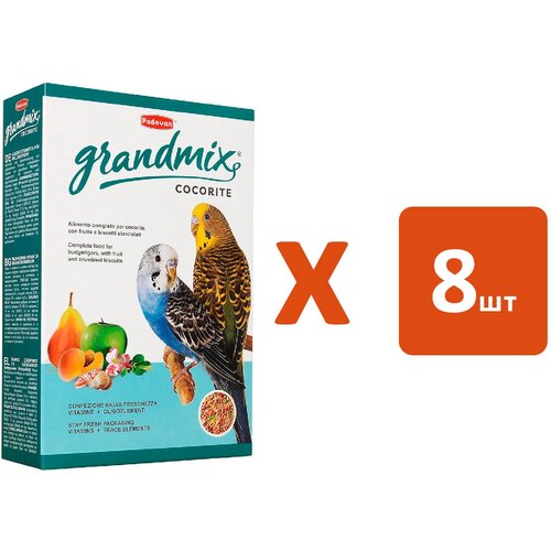 PADOVAN GRANDMIX COCORITE корм для волнистых попугаев (400 гр х 8 шт) padovan finch grandmix 1 kg