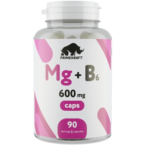 PRIMEKRAFT Биологически активная добавка к пище Magnesium B6, 90 капсул, 66 г