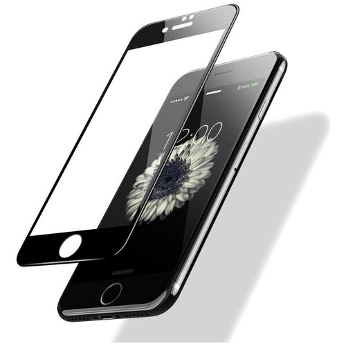 Защитное стекло VEASON для iPhone 7/ iPhone 8 / Стекло на Айфон 7 /Айфон 8 / закруглённые края / черная рамка/ олеофобное