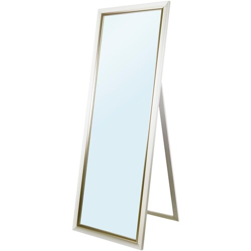 фото Большое напольное интерьерное зеркало белое, в багетной рамке,размер 165 см*60 см с подставкой (для любого интерьера, на подвижной ножке, гримерное зеркало) stobagetoff