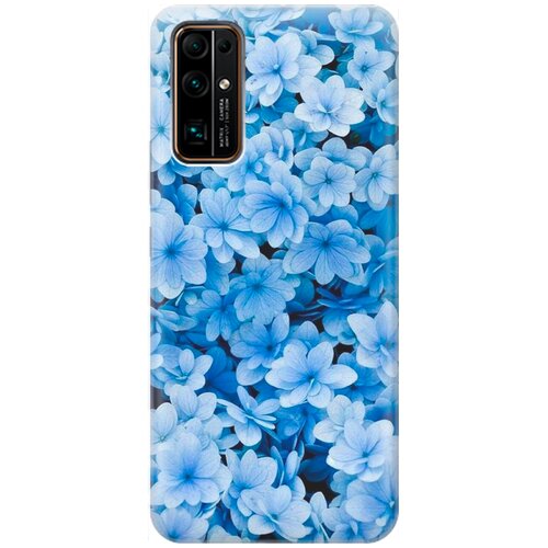 фото Re:pa накладка transparent для honor 30 с принтом "голубые цветочки"
