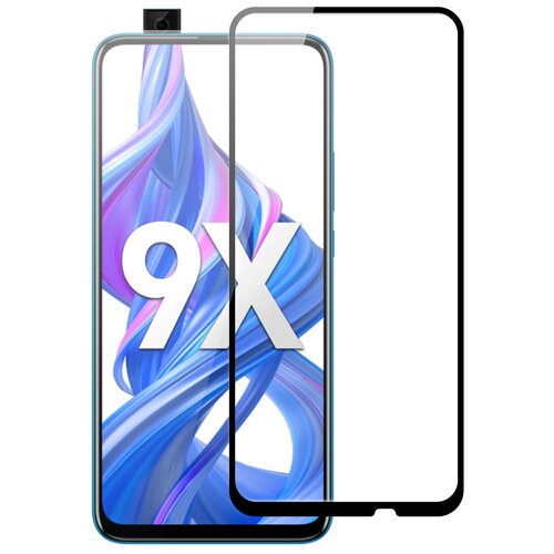 Защитное стекло Onext для телефона Honor 9X, 3D, full glue, черное (2019)