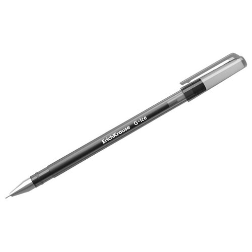 Ручка гелевая Erich Krause G-Ice (0.4мм, черный, игольчатый наконечник) 12шт. (39004) ручка гелевая erich krause g ice 0 4мм черный игольчатый наконечник 12шт 39004
