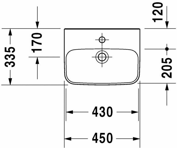 Раковина для ванной Duravit DURASTYLE 45см 0708450000