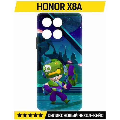 Чехол-накладка Krutoff Soft Case Brawl Stars - Контрабандистка Пенни для Honor X8a черный чехол накладка krutoff софт кейс brawl stars контрабандистка пенни для honor 8s prime черный