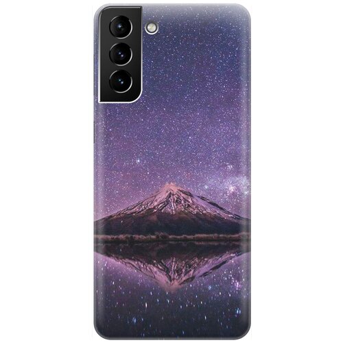 фото Силиконовый чехол на samsung galaxy s21+ / самсунг с21 плюс с принтом "гора и звездное небо" gosso