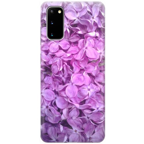 фото Силиконовый чехол на samsung galaxy s20 / самсунг с20 с принтом "цветы серени" gosso