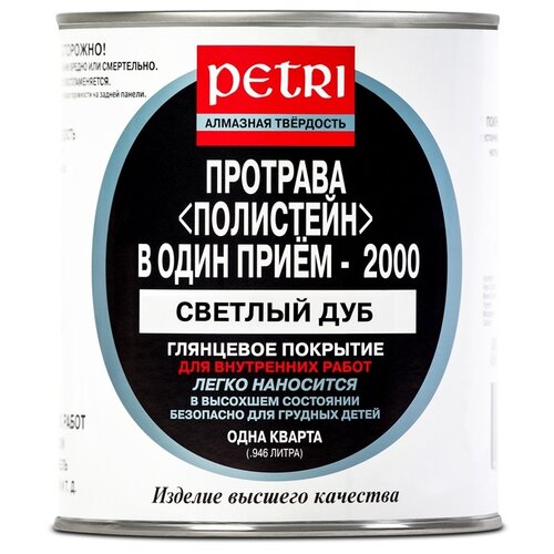 Petri Polystain светлый дуб, глянцевая, 0.95 кг, 0.946 л