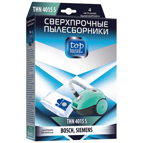 Top House Пылесборники THN 4015 S, пылесборник, 2.8 л, белый, 4 шт.