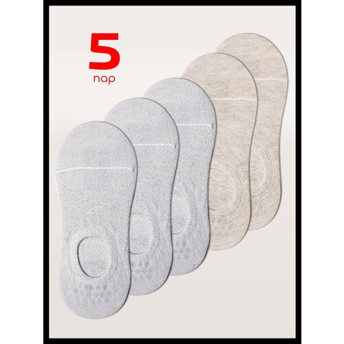 фото Подследники мачо, 5 пар, размер 36-39, бежевый, серый