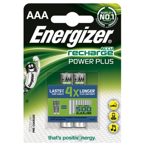 фото Аккумулятор energizer recharge power plus nh12, 700 mah (ааа, 2 штуки)
