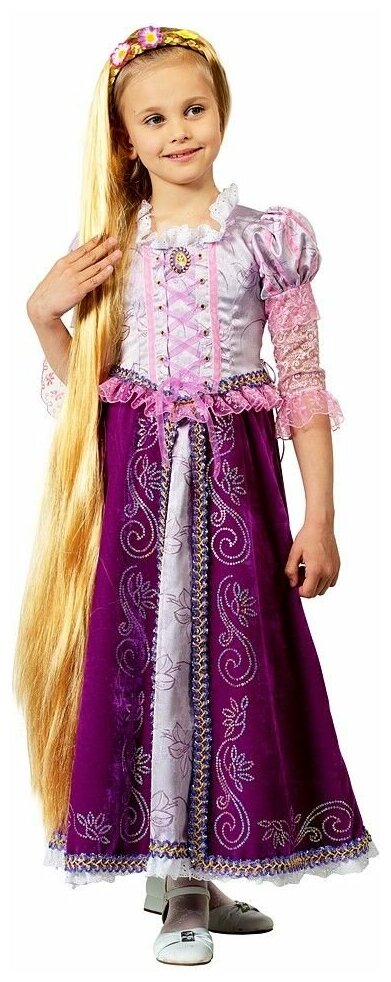 Карнавальный костюм Принцесса Рапунцель, рост 146 см, Звездный Маскарад, Батик 495-146-76