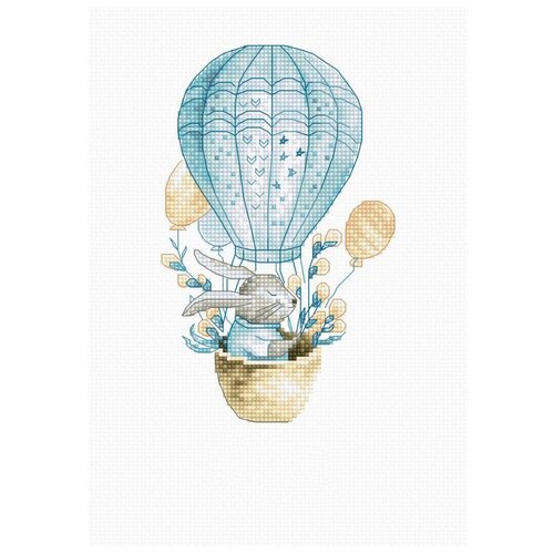 Набор для вышивания «Кролик на воздушном шаре», 9x18 см, Luca-S