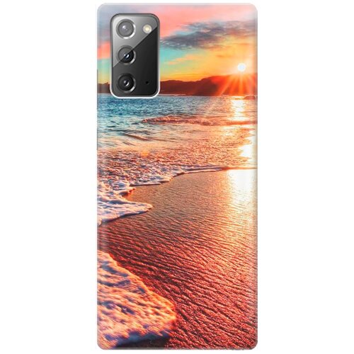 фото Силиконовый чехол на samsung galaxy note 20 / самсунг ноут 20 с принтом "залитый светом пляж" gosso