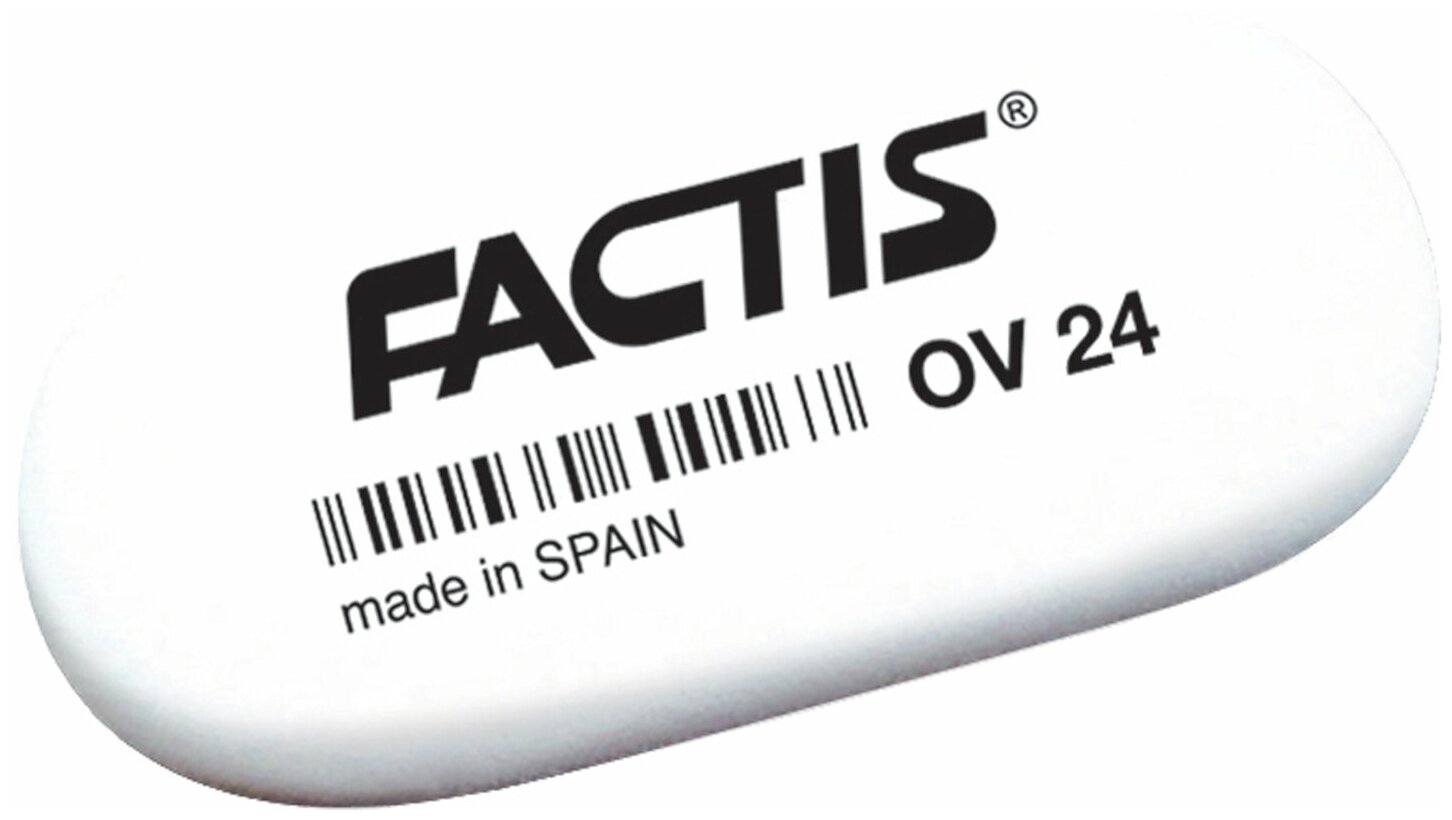 Резинка стирательная Factis овальная, 49х24х9 мм, мягкая, синтетический каучук (CMFOV24)
